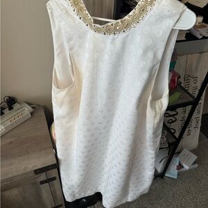 Lilly Pulitzer White and Gold Mini Dress